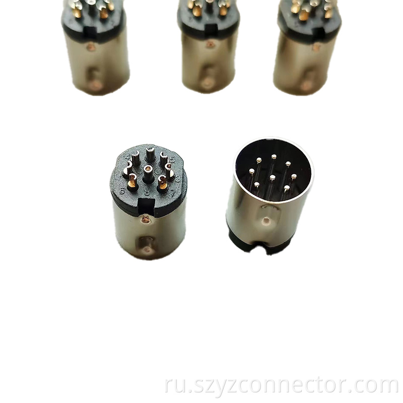 Большое гнездовое сиденье DIN DS-8-07A черное с картой Large DIN female seat DS-8-07A black with card